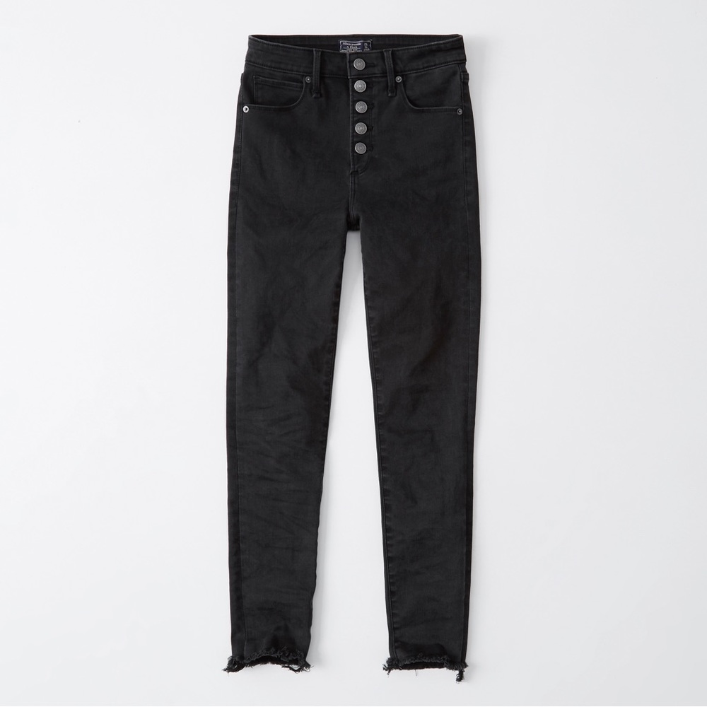 Abercrombie Black Super Strech Hi Rise Skinny Jeans